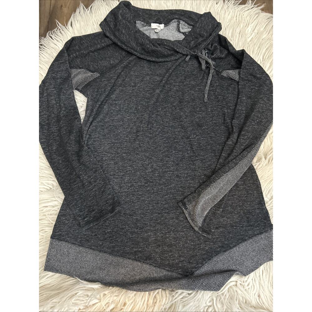 Maurices Women’s Medium Grey Cowl Neck Sweater With Side Tie Detail